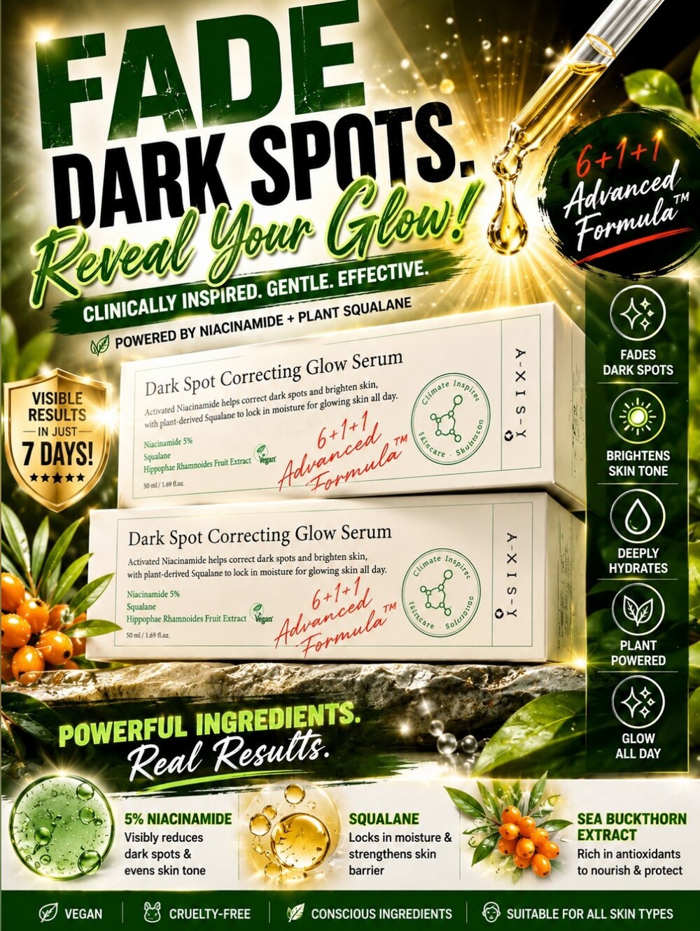 AXIS-Y Dark Spot Correcting Glow Serum 50ml K-Beauty Viral Glass Skin